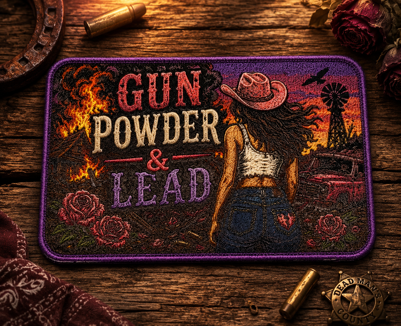 Gun Powder and Lead UV Printed Hat Patch