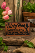 Dirty Hoe Garden Supply Laser Engraved Hat Patch