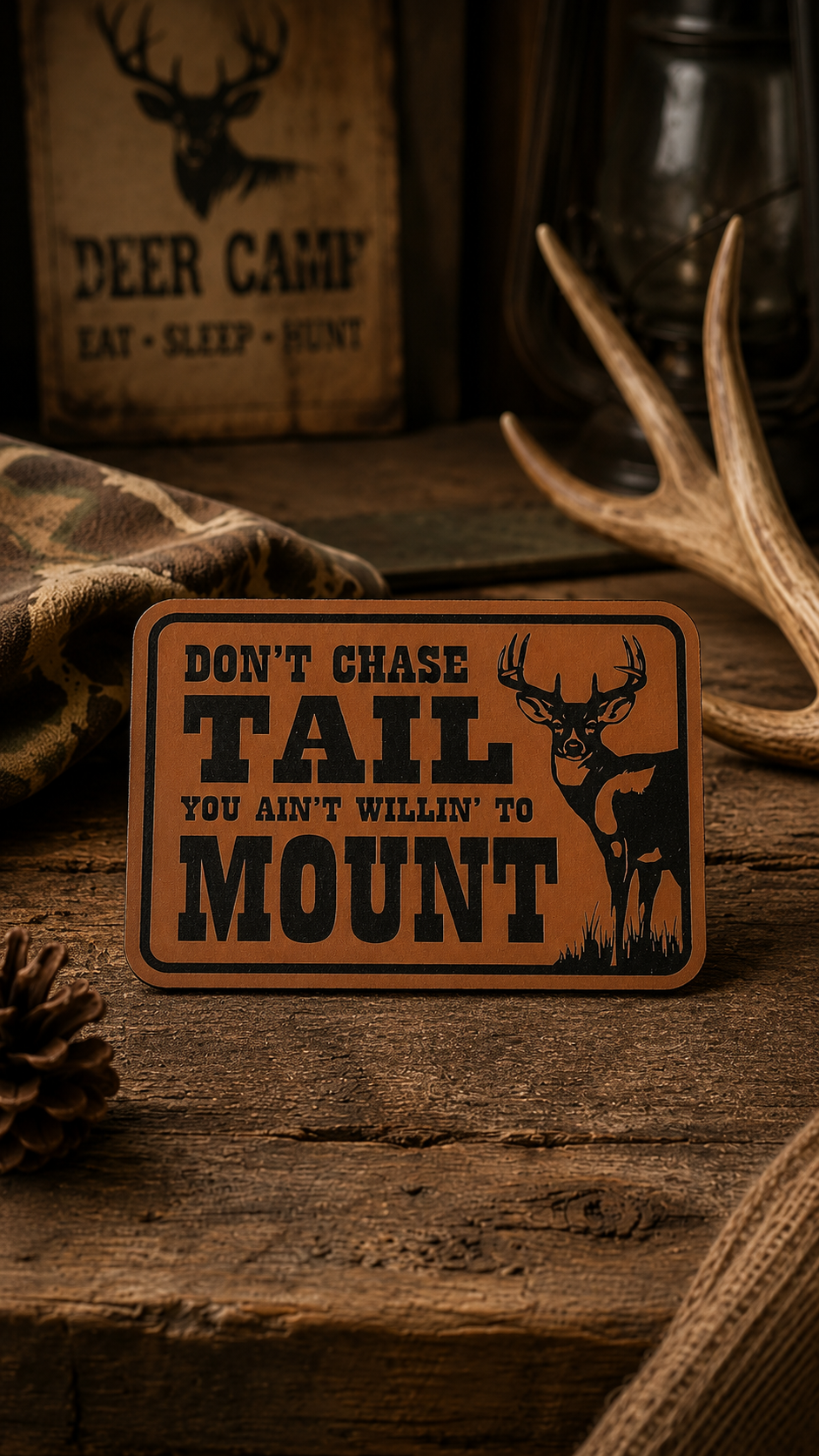 Chase Tail Laser Engraved Hat Patch