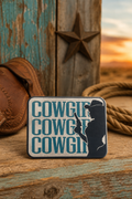 Cowgirl Close Up Laser Engraved Acrylic Hat Patch