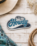 Howdy Cowboy Hat Laser Engraved Acrylic Hat Patch